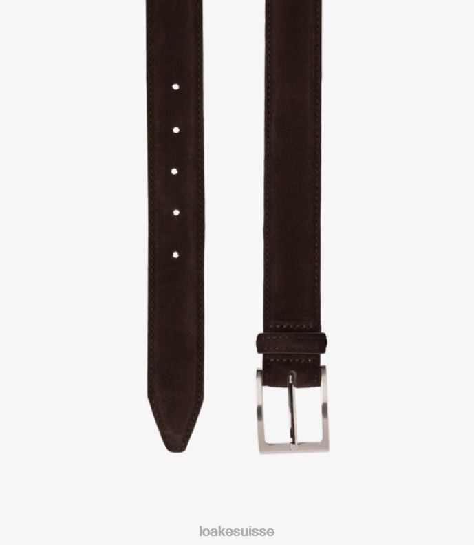 accessoires Loake ceinture william daim marron foncé JR680219