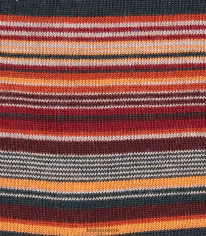 accessoires Loake chaussettes bordeaux à fines rayures multicolore JR680262