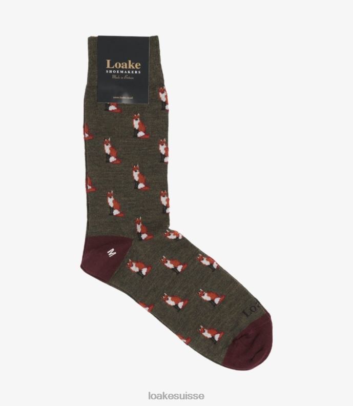 accessoires Loake renard chaussettes brun JR680264