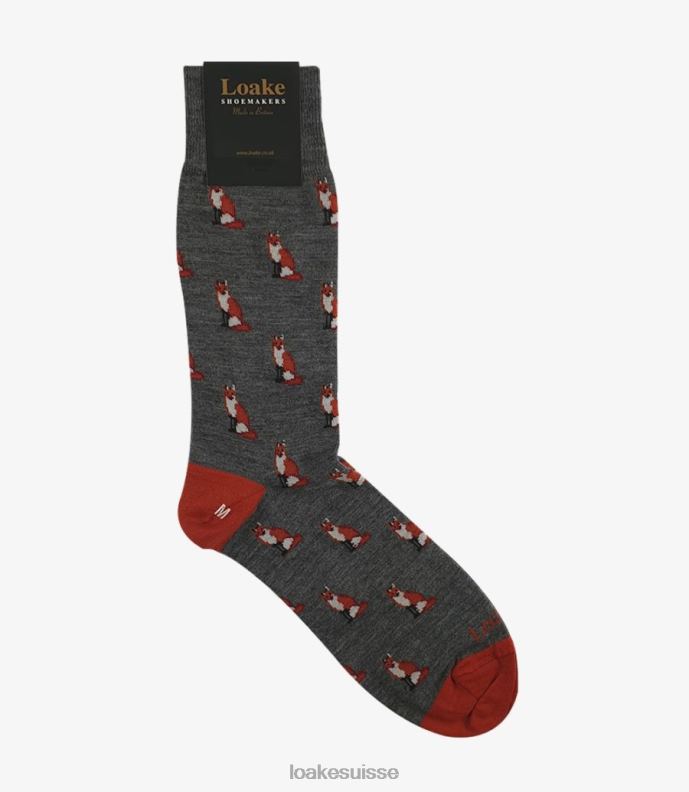 accessoires Loake renard chaussettes gris JR680257