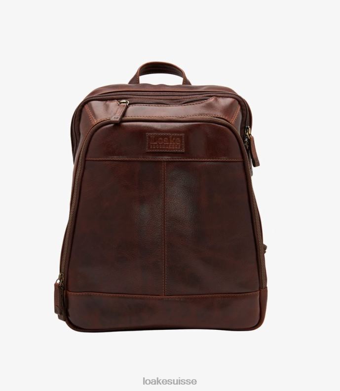 cuir Loake sac à dos waterloo brun JR680225