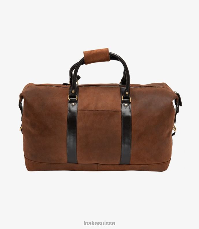 cuir Loake sac week-end cornouailles daim ciré marron JR680223