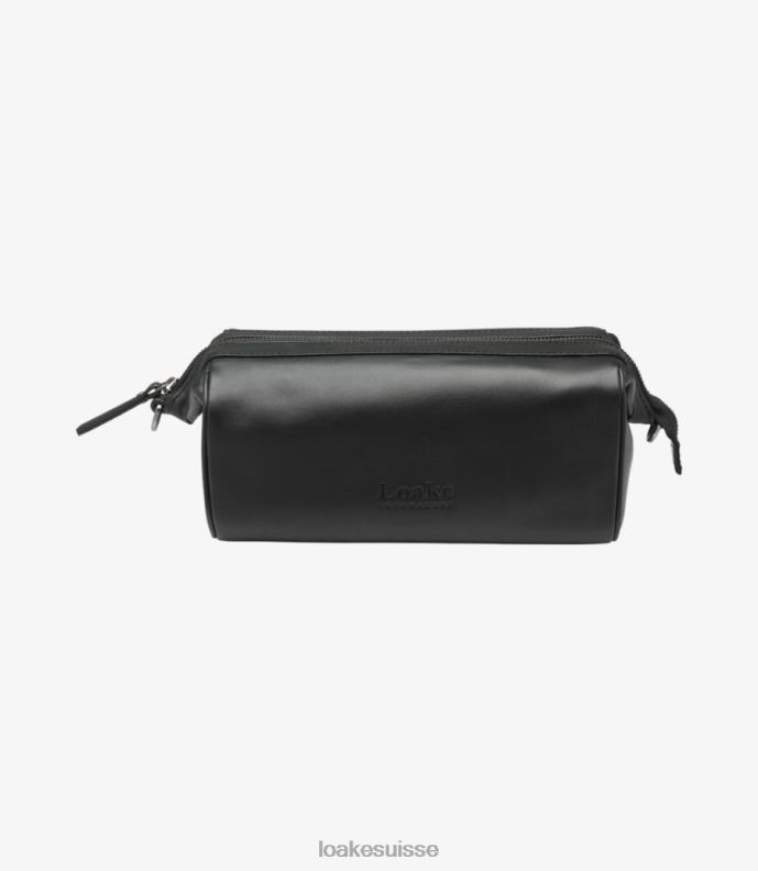 cuir Loake trousse de toilette thames noir JR680228