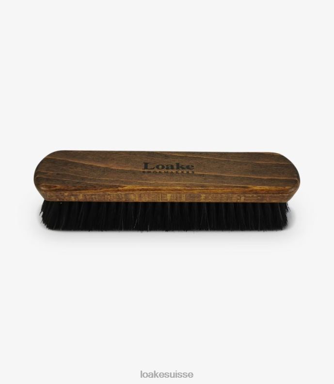 entretien des chaussures Loake grande brosse en crin noir JR680280