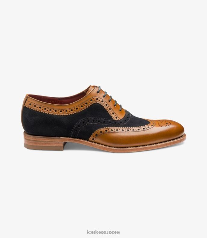 brogues Loake thompson daim bleu marine JR68021