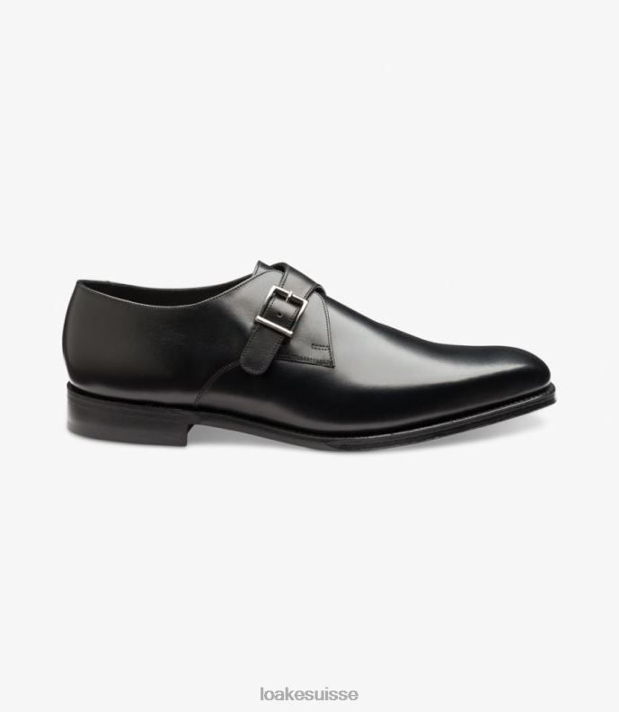 chaussures de moine Loake voie médiane noir JR680198
