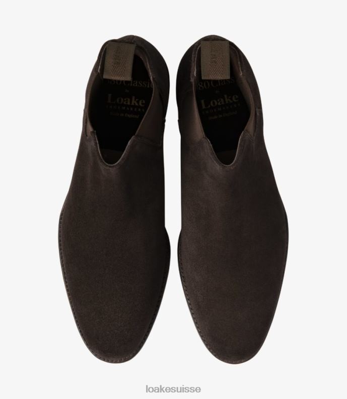 bottes Loake porte de cuivre daim marron foncé JR68092